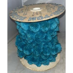 Conso POM POM BALL FRINGE TRIM Turquoise Aqua
